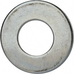 Value Collection - 2" Screw, Grade 2 Steel USS Flat Washer - 2.115" ID x 4.545" OD, 0.213" Thick, Zinc-Plated Finish - Exact Tool & Supply