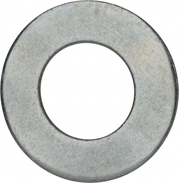 Value Collection - 2-1/2" Screw, Grade 2 Steel USS Flat Washer - 2.615" ID x 5.045" OD, 0.28" Thick, Zinc-Plated Finish - Exact Tool & Supply