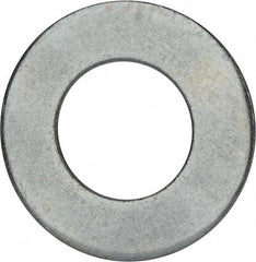 Value Collection - 2-1/2" Screw, Grade 2 Steel USS Flat Washer - 2.615" ID x 5.045" OD, 0.28" Thick, Zinc-Plated Finish - Exact Tool & Supply