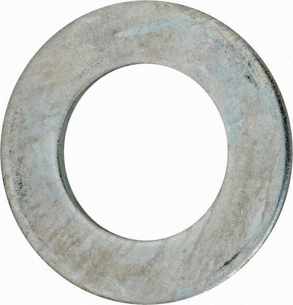 Value Collection - 3" Screw, Grade 2 Steel USS Flat Washer - 3.115" ID x 5.565" OD, 0.327" Thick, Zinc-Plated Finish - Exact Tool & Supply