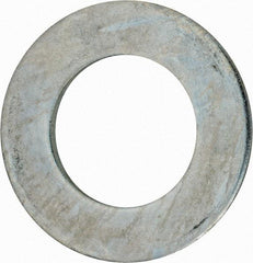 Value Collection - 3" Screw, Grade 2 Steel USS Flat Washer - 3.115" ID x 5.565" OD, 0.327" Thick, Zinc-Plated Finish - Exact Tool & Supply