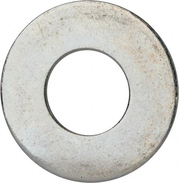Value Collection - 1-3/8" Screw, Grade 2 Steel USS Flat Washer - 1.49" ID x 3.295" OD, 0.213" Thick, Zinc-Plated Finish - Exact Tool & Supply