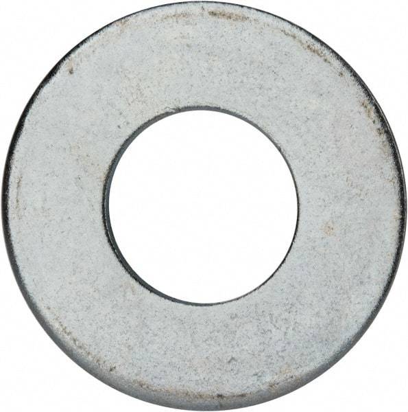 Value Collection - 1-3/4" Screw, Grade 2 Steel USS Flat Washer - 1.865" ID x 4.045" OD, 0.213" Thick, Zinc-Plated Finish - Exact Tool & Supply