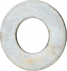 Value Collection - 2-1/4" Screw, Grade 2 Steel USS Flat Washer - 2.365" ID x 4.795" OD, 0.248" Thick, Zinc-Plated Finish - Exact Tool & Supply