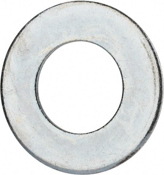 Value Collection - 2-1/2" Screw, Grade 2 Steel USS Flat Washer - 2.615" ID x 5.045" OD, 0.28" Thick, Zinc-Plated Finish - Exact Tool & Supply