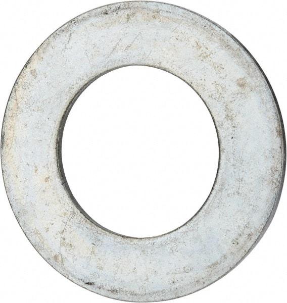 Value Collection - 3" Screw, Grade 2 Steel USS Flat Washer - 3.115" ID x 5.565" OD, 0.327" Thick, Zinc-Plated Finish - Exact Tool & Supply