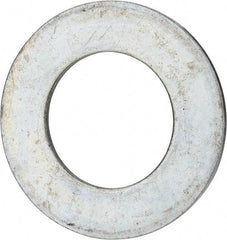 Value Collection - 3" Screw, Grade 2 Steel USS Flat Washer - 3.115" ID x 5.565" OD, 0.327" Thick, Zinc-Plated Finish - Exact Tool & Supply