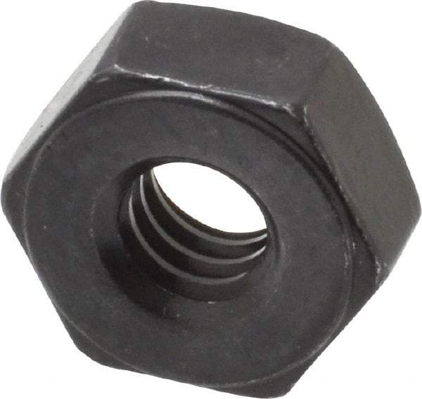 Value Collection - 1/4-20 UNC Steel Right Hand Heavy Hex Nut - 1/2" Across Flats, 15/64" High, Uncoated, 2B Class of Fit - Exact Tool & Supply