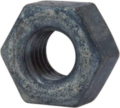 Value Collection - 3/8-16 UNC Steel Right Hand Heavy Hex Nut - 11/16" Across Flats, 23/64" High, Galvanized Finish - Exact Tool & Supply