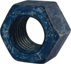 Value Collection - 1-1/8 - 7 UNC Steel Right Hand Heavy Hex Nut - 1-13/16" Across Flats, 1-7/64" High, Galvanized Finish - Exact Tool & Supply
