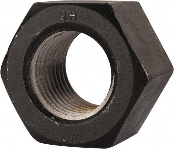 Value Collection - 2-1/2 - 4 UNC Steel Right Hand Heavy Hex Nut - 3-7/8" Across Flats, 2-29/64" High, Uncoated, 2B Class of Fit - Exact Tool & Supply