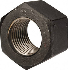Value Collection - 2-3/4 - 4 UNC Steel Right Hand Heavy Hex Nut - 4-1/4" Across Flats, 2-45/64" High, Uncoated, 2B Class of Fit - Exact Tool & Supply