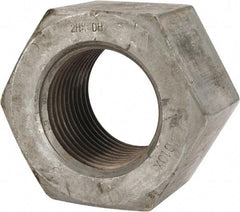 Value Collection - 3-4 UNC Steel Right Hand Heavy Hex Nut - 4-5/8" Across Flats, 2-61/64" High, Hot Dipped Galvanized Finish - Exact Tool & Supply