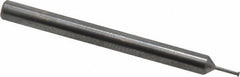 Scientific Cutting Tools - 72 to 90 TPI, Internal/External Single Profile Thread Mill - #0" Noml Diam, 0.04" Cut Diam, 1/8" Shank Diam, 2 Flute, 0.022" Neck Diam, 1/8" Neck Length, 1-1/2" OAL, Bright Finish - Exact Tool & Supply