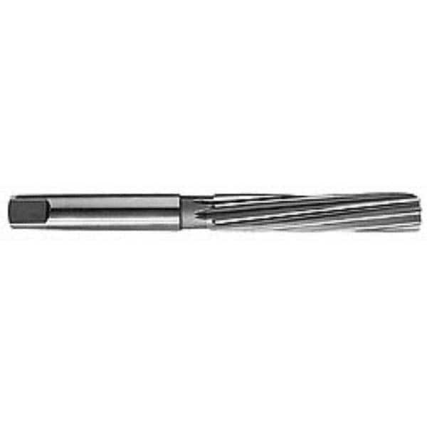Made in USA - 11/32" Diam, Straight Shank, 2-3/8" Flute, Hand Reamer - Exact Tool & Supply