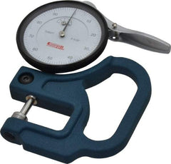 SPI - 0 to 0.05 Inch Measurement, 0.0001 Inch Graduation, 1-1/8 Inch Throat Depth, Dial Thickness Gage - 2-1/4 Inch Dial Diameter - Exact Tool & Supply