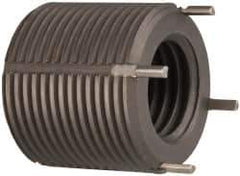 Jergens - 7/8-9 Internal, 1-3/8 - 12 External, UNC, 1-1/4" Insert Length, Extra Heavy Duty Keylocking Thread Inserts - Carbon Steel, Zinc Phosphate Finish, Grade C1215, 2B Internal Class of Fit, 2A External Class of Fit, Use Tool 215-064742 - Exact Tool & Supply
