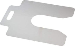 Made in USA - 20 Piece, 4 Inch Long x 4 Inch Wide x 0.002 Inch Thick, Slotted Shim Stock - Stainless Steel, 1-1/4 Inch Wide Slot - Exact Tool & Supply