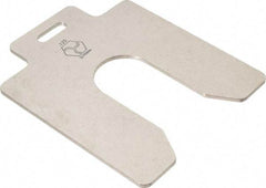 Made in USA - 5 Piece, 5 Inch Long x 5 Inch Wide x 0.125 Inch Thick, Slotted Shim Stock - Stainless Steel, 1-5/8 Inch Wide Slot - Exact Tool & Supply