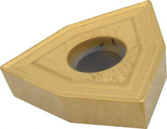 Kennametal - DFT110506 HD Grade KC720 Carbide Indexable Drill Insert - TiN Finish, Trigon, 17.6mm Inscribed Circle - Exact Tool & Supply