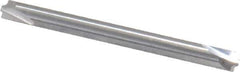 Value Collection - 1/64" Radius, 1/8" Mill Diam, 2 Flute Solid Carbide Corner Rounding End Mill - Double End, Uncoated, 1-1/2" OAL, 1/8" Shank Diam - Exact Tool & Supply