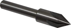 Interstate - 3/4" Head Diam, 1/2" Shank Diam, 4 Flute 60° High Speed Steel Countersink - Bright Finish, 4-1/8" OAL, Single End, Straight Shank, Right Hand Cut - Exact Tool & Supply