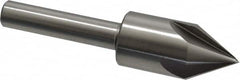 Interstate - 1" Head Diam, 1/2" Shank Diam, 4 Flute 60° High Speed Steel Countersink - Exact Tool & Supply