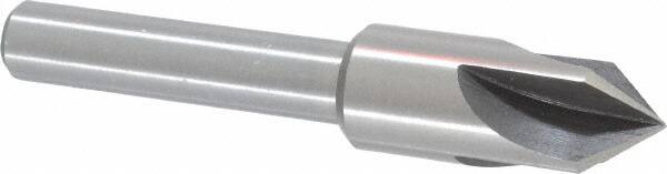 Interstate - 3/4" Head Diam, 1/2" Shank Diam, 4 Flute 82° High Speed Steel Countersink - Exact Tool & Supply