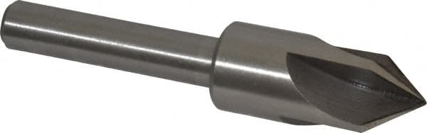 Interstate - 7/8" Head Diam, 1/2" Shank Diam, 4 Flute 82° High Speed Steel Countersink - Exact Tool & Supply