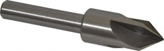 Interstate - 7/8" Head Diam, 1/2" Shank Diam, 4 Flute 82° High Speed Steel Countersink - Exact Tool & Supply