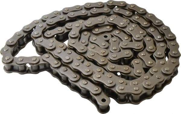 Browning - 1" Pitch, ANSI 80H, Heavy Series Roller Chain - Chain No. 80H, 10 Ft. Long, 5/8" Roller Diam, 5/8" Roller Width - Exact Tool & Supply