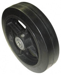 Value Collection - 5 Inch Diameter x 2 Inch Wide, Soft Rubber Caster Wheel - 400 Lb. Capacity, 2-3/16 Inch Hub Length, 1/2 Inch Axle Diameter, Roller Bearing - Exact Tool & Supply