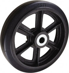 Value Collection - 12 Inch Diameter x 2-1/2 Inch Wide, Rubber Caster Wheel - 1,700 Lb. Capacity, 2-3/4 Inch Hub Length, 1 Inch Axle Diameter, Roller Bearing - Exact Tool & Supply