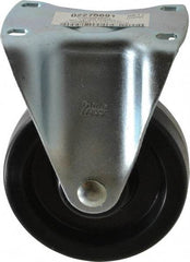 Value Collection - 4" Diam x 1-1/4" Wide x 5-13/32" OAH Top Plate Mount Rigid Caster - Phenolic, 230 Lb Capacity, Roller Bearing, 2-7/8 x 3-5/8" Plate - Exact Tool & Supply