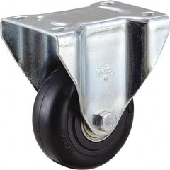 Value Collection - 3" Diam x 1-1/4" Wide x 4-3/8" OAH Top Plate Mount Rigid Caster - Polyurethane, 110 Lb Capacity, Ball Bearing, 2-7/8 x 3-5/8" Plate - Exact Tool & Supply