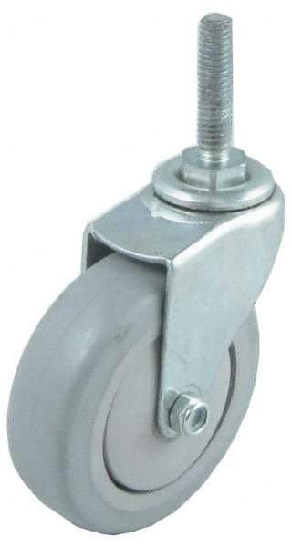 Value Collection - 5" Diam x 1-1/4" Wide x 6" OAH Stem Mount Swivel Caster - Pneumatic, 300 Lb Capacity, 1 x 2-5/8" Friction Stem - Exact Tool & Supply
