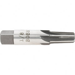 Interstate - 1/8" Pipe, 0.362" Diam, 0.316" Small End Diam, Straight Shank, 3/4" Flute, Taper Pipe Reamer - Exact Tool & Supply