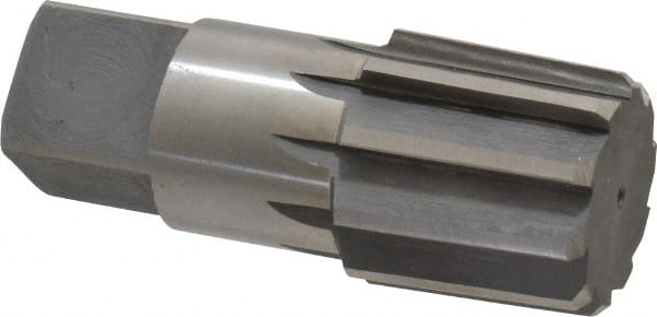 Interstate - 1-1/2" Pipe, 1.793" Diam, 1.684" Small End Diam, Straight Shank, 1-3/4" Flute, Taper Pipe Reamer - Exact Tool & Supply