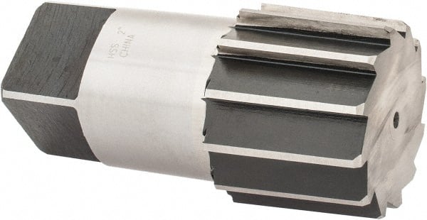 Interstate - 2" Pipe, 2.268" Diam, 2.159" Small End Diam, Straight Shank, 1-3/4" Flute, Taper Pipe Reamer - Exact Tool & Supply