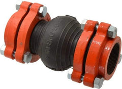 Mason Ind. - 2" Pipe, EPDM Single Arch Pipe Expansion Joint - 8" Long, 3/8" Extension, 3/4" Compression, 250 Max psi, Female NPT - Exact Tool & Supply