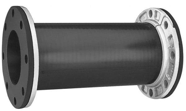 Mercer Rubber - 2" Pipe, Chlorobutyl Single Arch Hose Pipe Expansion Joint - 12" Long, 3/8" Extension, 1/4" Compression, 230 Max psi, Flanged - Exact Tool & Supply