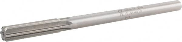 Made in USA - 1/2" High Speed Steel 6 Flute Chucking Reamer - Exact Tool & Supply