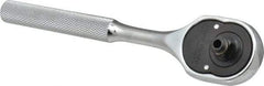 Proto - 3/8" Drive Pear Head Aerospace Ratchet - Chrome Finish, 7" OAL, 24 Gear Teeth, Standard Knurled Handle - Exact Tool & Supply