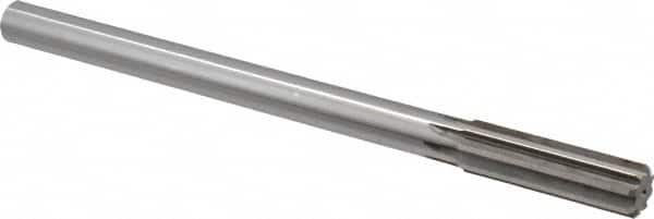 Made in USA - 16.5mm High Speed Steel 8 Flute Chucking Reamer - Exact Tool & Supply