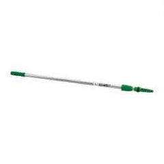 Unger - 156" Long x 1" Diam Aluminum Handle for Unger Products - Threaded Connection, Silver, Telescoping - Exact Tool & Supply