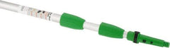 Unger - 216" Long x 1.15" Diam Aluminum Handle for Unger Products - Threaded Connection, Silver, Telescoping - Exact Tool & Supply