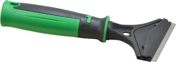 Unger - Stiff Carbon Steel 1-Edge Scraper - 4" Blade Length, Plastic Handle - Exact Tool & Supply