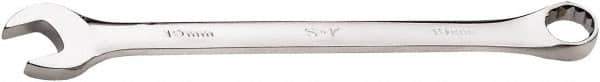 SK - 1-3/16" 12 Point Combination Wrench - 15° Offset Angle, 17" OAL, Chrome Molybdenum Steel, Chrome Finish - Exact Tool & Supply