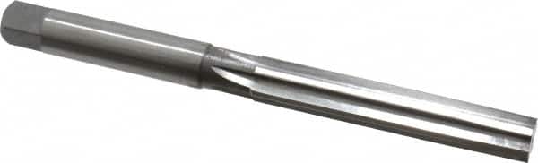 Made in USA - 9/16" Diam, Straight Shank, 3-1/4" Flute, Hand Reamer - Exact Tool & Supply