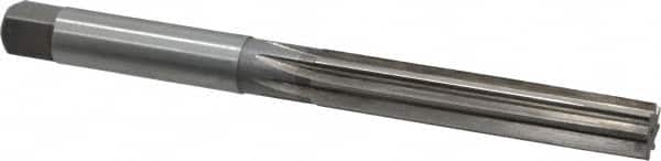 Made in USA - 5/8" Diam, Straight Shank, 3-1/2" Flute, Hand Reamer - Exact Tool & Supply